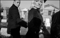 USA. Queens, New York. 2005. Fashion shoot. Mafia funeral.