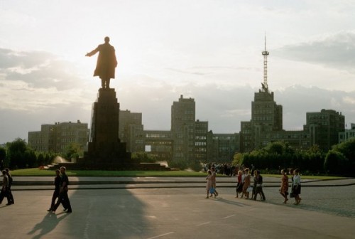 Pomník Lenina v Charkove, Ukrajina, 1967. Foto: Dean Conger / Corbis 